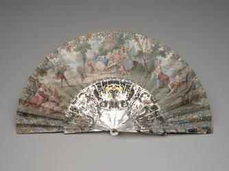 Składany wachlarz ze sceną pasterską, ok. 1740-50