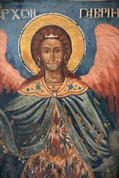 Fresk w kościele klasztoru Koutloumousiou, Góra Athos, Grecja, 2006 r. (zdjęcie)