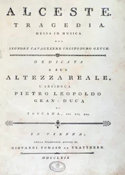 Frontyspis nuty Alceste, opera C. W. Glucka