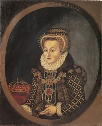 Gunilla Bielke, reine consort de Suede Finlande - Portret Gunilli Bielke (1568-1597), królowej Szwecji, Anonim. olej na płótnie
