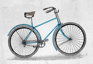 Wydrążony model roweru z gumy. Wynalezienie gumowych opon przez Anglika Johna Boyda Dunlopa sięga 1888 roku.