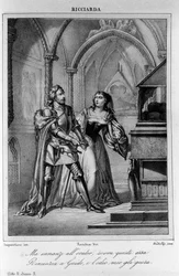 Ilustracja do sceny 2 aktu II „Ricciarda” włoskiego poety i dramaturga Ugo Foscolo (1778-1827) XIX w.