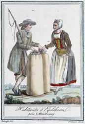 Mieszkańcy okolic Strasburga - w „” Encyklopedii Podróży”” Grasset Saint Sauveur, wydanie paryskie