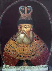 Ivan le Terrible - Parsuna (portret) cara Iwana IV Groźnego (1530-1584), Anonim. olej na płótnie