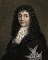 Jean Baptiste (Jean-Baptiste) Colbert 1619-1683 - rycina - XIX wiek