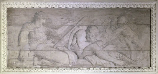 Historia pisana na ramieniu czasu, między 1775 a 1785 (olej na drewnie)