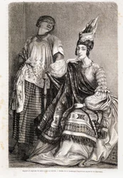 Dama i czarna kobieta z Saint-Louis przy toalecie - w „Le Tour du Monde“
