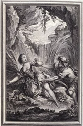 Rzeka Scamander - w „”Opowieściach i opowiadaniach wierszem”” Jean La Fontaine. 1762.