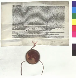 List odpustowy Alberta Brandenburskiego (1490-1545), arcybiskupa Moguncji, z upoważnienia papieża Leona X (Jana de Medici