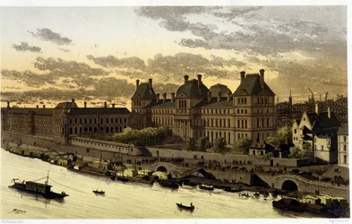 Luwr za Ludwika XIV w „”Paryżu przez wieki od XIII wieku do współczesności”” 1882