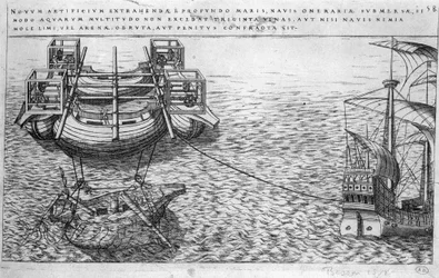 Maszyna do ratowania statków w XVI wieku - wyd. 1578