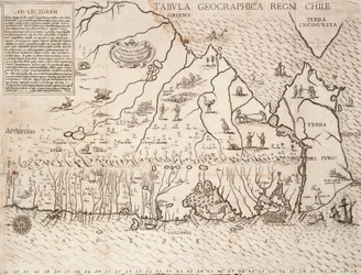 Mapa Chile opracowana przez jezuitów