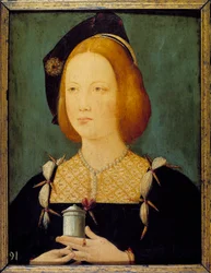Maria Tudor, królowa Francji - Portret Marii Tudor z Anglii (1496-1534), trzeciej żony Ludwika XII. Anonimowy obraz z XVI wieku. Paryż, Muzeum Sztuki Dekoracyjnej