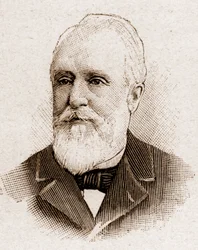 Członkowie Akademii Francuskiej w 1895 r.: portret Paula Armanda Challemela Lacoura (Paul-Armand Challemel-Lacour) (1827-1896), polityka, dyplomaty i historyka filozofii francuskiej.