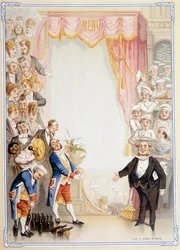 Puste menu - chromolitografia, koniec XIX wieku