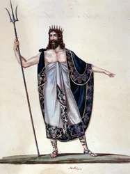 Neptun - akwarela