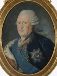 Pierre von Biron, duc de Courlande - Portret Piotra von Biron (1724-1800), księcia Kurlandii i Semigalii, Anonim . Olej na płótnie, II poł. XVIII w. Wymiar : 59x44 cm. Muzeum Narodowe w Sztokholmie