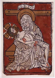 Pieta z opactwa Stift Lambach, ok. 1420-30 (kolorowa rycina)