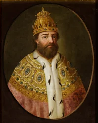"Portret Borysa Godunowa (Godounowa) (vers 1551-1605), car de Russie"" Olej na płótnie, pocz. Muzeum: Państwowe Muzeum Historyczne, Moskwa