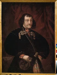 Portret sługi pałacowego Grigorija Godunowa (Portret sługi pałacowego Grigorija Godunowa). Anonimowe malowanie. olej na płótnie