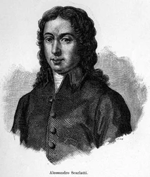 Portret Alessandro Scarlattiego (1660 - 1725), włoskiego kompozytora.
