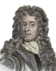 Portret Arthura Herberta (1647-1716), hrabiego Torrington, admirała i angielskiego polityka. Rycina XIX wieku.