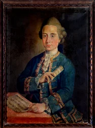 Portret Benedetta Antonio Marii Pucciniego, włoskiego organisty i kompozytora (malarstwo