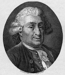 Portret Carlo Goldoni (1707 - 1793) Włoski twórca komiksów. Grawerowanie XIX wieku autorstwa A. Locatelli