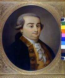 Portret Cesare Bonesany, markiza de Beccaria (1738 - 1794), włoskiego prawnika. Anonimowy obraz z XVIII wieku.Museo Mediolanu. Mediolan