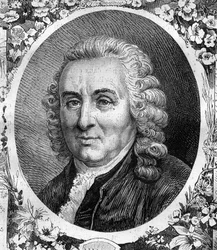 Portret Karola Linne (Carl von Linne, Carl Linneus) (1707-1778), szwedzkiego przyrodnika. Grawerowanie z 1878 roku.