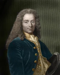 Portret Francois-Marie Arouet z Voltaire (1694-1778), francuskiego pisarza i filozofa.