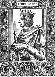 Portret Fryderyka II (1194-1250), cesarza niemieckiego.