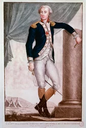 Portret Gilberta du Motier, markiza de Lafayette (grafika)