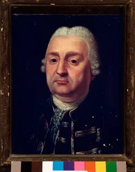 Portret Gregorio Ballabene (1720-1803) Włoski kapelmistrz (kapłański mistrz) Malarstwo anonimowe. 18 wiek. Bolonia, obywatelskie muzeum bibliograficzne