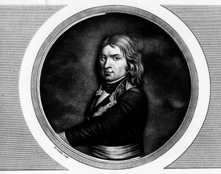 Portret Jean Etienne Championeta, generała francais (1762-1800). Grawer w „”Kompletny zbiór obrazów historycznych rewolucji francuskiej, w trzech tomach.””” 1804.