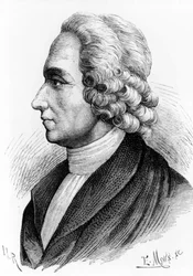 Portret Josepha Priestleya (1733 - 1804), brytyjskiego chemika i teologa. Rycina XIX wieku.