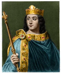 Portret Ludwika V Gnuśnego (967-987), króla Francji - w Histoire des Français Lavallée