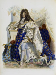 Portret Ludwika XIV (1638-1715) - w „”Plutarch francuski””, autorstwa Mennechet