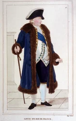 Portret Ludwika XVI (1754 - 1793) Rycina z 1830 r.