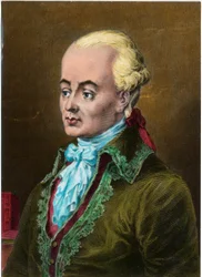 Portret Luc de Clapiers, markiz de Vauvenargues (1715-1747), francuski moralista. Rycina z XVIII wieku. Prywatna kolekcja.