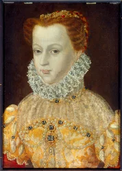 Portret Marii Stuart (1542-1587) Królowej Francji i Szkocji Anonimowy obraz z XVI wieku. Muzeum Conde Chantilly