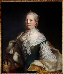 Portret Marii Teresy z Austrii – Habsburg Lorraine (Marie Therese Iere z Węgier) (1717-1780) Anonimowy obraz z XVIII wieku. Nancy, Musee historique lorrain - Portret Marii Teresy z Austrii Habsburg-Lorraine (Maria Teresa I z Hunga