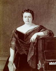 Portret Marietty Alboni (1826-1894), włoskiej śpiewaczki kontraltowej. Rycina XIX-wiecznej kolekcji prywatnej