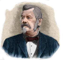 Portret Wilhelma Jordana (1842-1899) niemieckiego geodety.