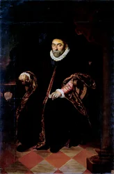 Portret doży genów Prospero Centurione Fattinanti (ok. 1510-1581) Malarstwo anonimowe XVI w. niedz. 206x136 cm Chiavari, Palazzo Rocca, kolekcja Torriglia