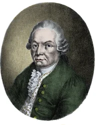 Portret niemieckiego kompozytora Carla Philippa Emanuela Bacha (1714-1788).