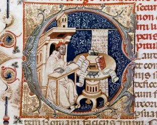 Portret mnicha kopisty Ugo de Florence (Miniatura, ok.1320)