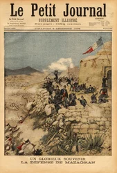 Pamiątka obrony Mazagranu, bitwa od 3 do 6 lutego 1840 r. przeciwko ponad 10 000 ludzi dowodzonych przez Abd el Kadera, francuski batalion kapitana Lelievre