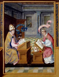 Ewa Jerozolimska św. Cyryl (315-386) i św. Augustyn (354-430) Miniatura na pergaminie z XVI wieku. Ecouen, Narodowe Muzeum Renesansu