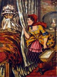 Czerwony Kapturek. Opowieść Charlesa Perraulta (1697). Anonimowa ilustracja